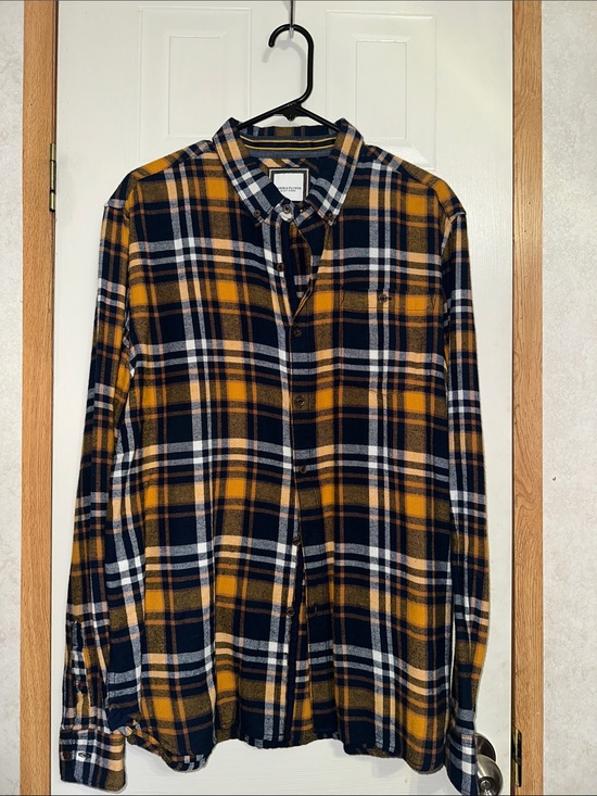 Ricky Singh Other - Men's Yellow and Black Plaid Button-Down Shirt